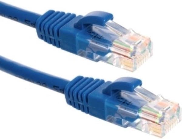 UTP CAT6a patchkabel 0,50 meter blå - 100% koppar