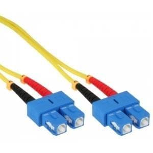 InLine - Netværkskabel - SC Single-Mode (S) til SC Single-Mode (S) - 7,5m - Fiberoptisk - 9/125 mikron - OS2 - Halogenfri - Gul (82925G)
