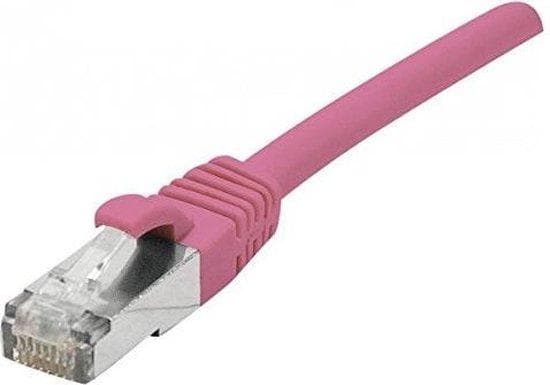 Patchkabel S/FTP (PiIMF), Cat 6A (EIA/TIA), pink, 10,0 m patchkabel med særlig smal knækbeskyttelse (854382)