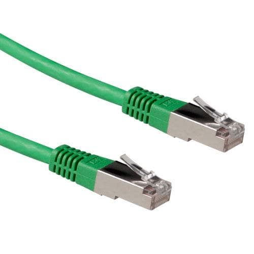 ACT Grøn 10 meter LSZH SFTP CAT6A patchkabel med RJ45 stik. Cat6a s/ftp lszh grøn 10,00m (IB7410)