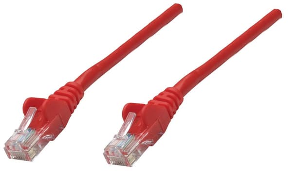 Intellinet netværkskabel Cat5e SF/UTP CCA Cat5e kompatibel 0,25m Rød RJ-45 han/RJ-45 han