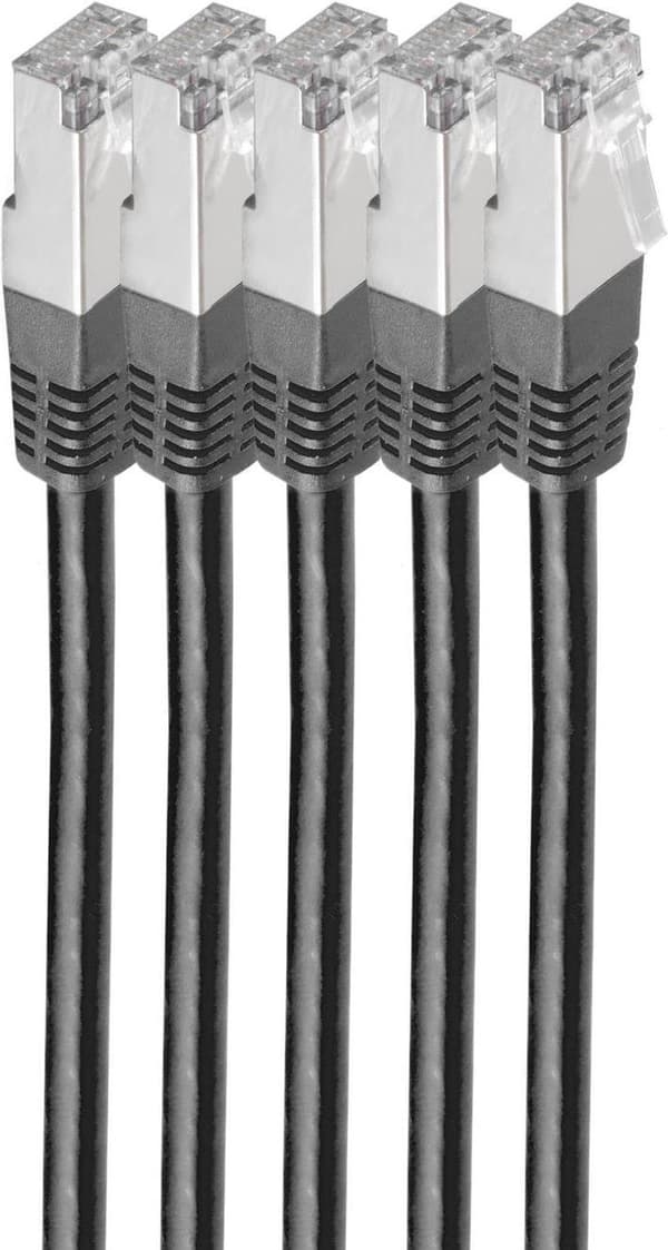 shiverpeaks BS75711-HS-SET5 verkkokaapeli musta 1 m Cat6 S/FTP (S-STP) (BS75711-HS-SET5)