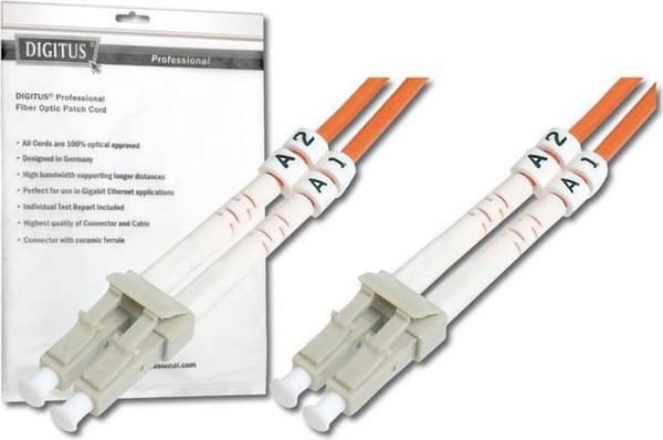 LWL Patch kabel DIGITUS LC -> LC 10.00m Multimode Duplex OM2