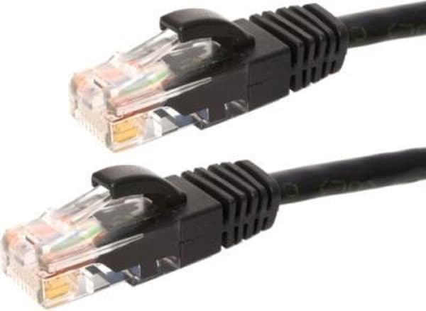 UTP CAT5e patch-kaapeli 1 metri musta - 100% kuparia