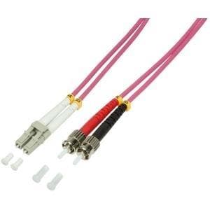 Logilink - patchkabel - LC multi-mode (M) til ST multi-mode (M) - 5 m - fiberoptisk - 50/125 mikron - OM4 - halogenfri - violet lyng (FP4LT05)