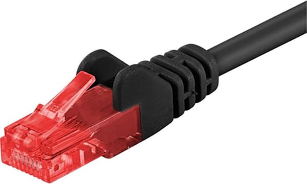 CAT6 UTP patch kabel 0,25 meter sort - CCA