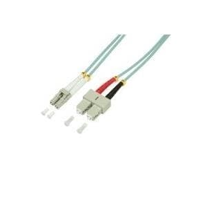 Logilink - patchkabel - LC multi-mode (M) - SC multi-mode (M) - 10 m - fiberoptisk - 50/125 mikron - OM3 - halogenfri - akvamarin (FP3LS10)