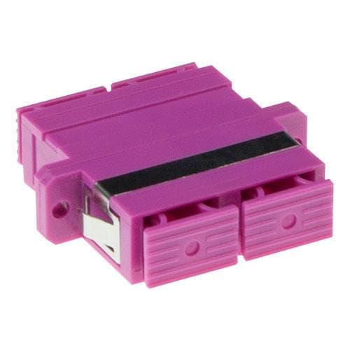 ACT fiberoptisk SC duplexadapter multimode OM4. Kontakter: SC/SC Sc duplexadapter om4 violett (EA3004)