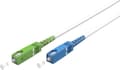 Miniatyrbild 1 av 4: Goobay fiberoptisk kabel (FTTH), singlemode (OS2) vit, vit (simplex), 30 m (59626)
