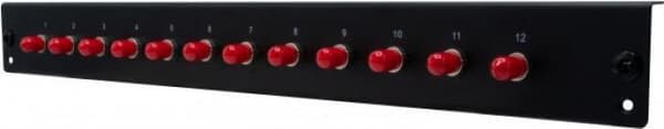 FO frontpanel udstyret til FO splejsningsboks, 12 x ST multimode (395442)