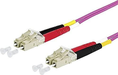 Metz Connect 151S1JOJO10E 1m 2 x LC 2 x LC Pink Fiberoptisk Kabel - 1m OM4 2 x LC 2 x LC Han / Han Pink
