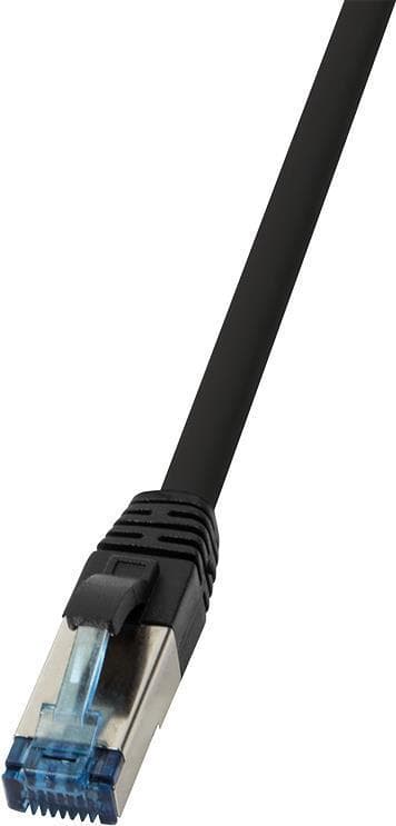 Logilink 10G - Patchkabel - RJ-45 (M) til RJ-45 (M) - 7,5 m - SFTP - CAT 6a - halogenfri, udendørs - sort (CQ6085S)