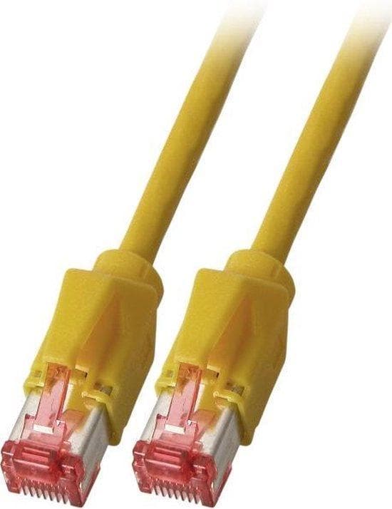 Tillverkare: EFB Elektronik RJ45 patchkabel S/FTP, Cat.6A, TM21, Datwyler 7702, 1,5m, gul Cat.6A RJ45 patchkabel tillverkad i Europa säkerställer myck