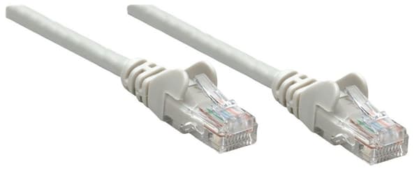 Intellinet - Patch-ledning - RJ-45 (M) til RJ-45 (M) - 25 cm - UTP - CAT 5e - støbt, uden krog - Grå (737302)