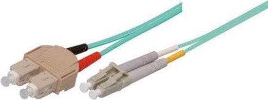 Gode forbindelser Alcasa GODE FORBINDELSER - Patch-ledning - LC Multi-Mode (M) - SC Multi-Mode (M) - 3 m - Fiberoptik - 50/125 mikron - OM3 - Turkis (