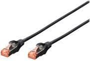 DIGITUS Professional - Patch-kabel - RJ-45 (M) til RJ-45 (M) - 25 cm - SFTP, PiMF - CAT 6e - IEEE 802.3 - skærmet, halogenfri, uden krog, snoet - sort