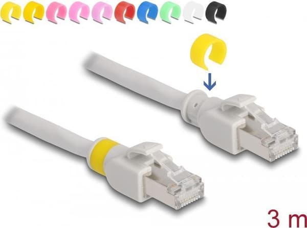 DeLOCK 80120 netværkskabel gråt 3 m Cat6a S/FTP (S-STP) (80120)