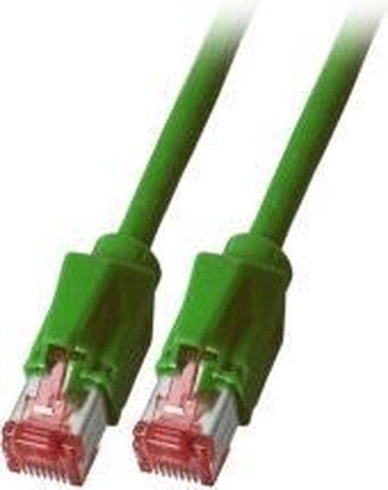 Producent: EFB Elektronik RJ45 patchkabel S/FTP, Cat.6A, TM21, Leoni-Kerpen F6-90 S/F, 1.5m, grøn Cat.6A RJ45 patch-kablet fremstillet i Europa sikrer