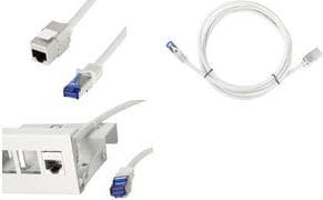 LogiLink konsolideringspunkt patchkabel, Cat.6A, 3,0 m S/FTP, ljusgrå (RAL7035), anslutning: RJ45-kontakt - 1 st (CC5062S)