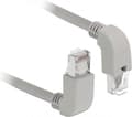 Miniatyrbillede 1 af 4: DeLOCK S/FTP CAT6a 10 Gigabit netværkskabel vinklet / vinklet / grå - LSZH - 2 meter