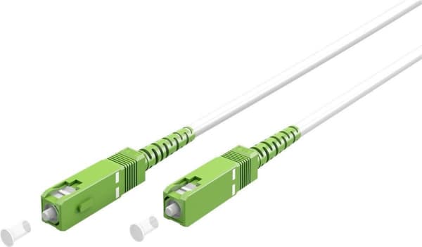 Goobay fiberoptisk kabel (FTTH), singlemode (OS2) hvid, hvid (simplex), 20 m (59604)