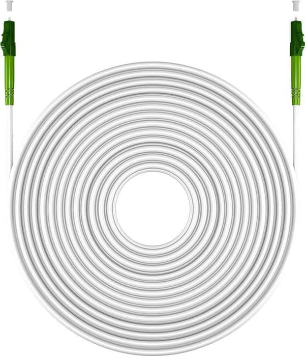 Goobay-kuitukaapeli (FTTH), yksimuoto (OS2) valkoinen, valkoinen (simplex), 20 m (59590)