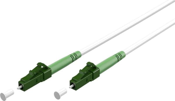 Goobay-kuitukaapeli (FTTH), yksimuoto (OS2) valkoinen, valkoinen (simplex), 20 m (59590)