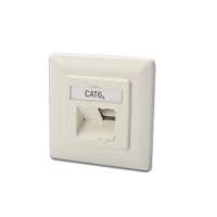 DIGITUS DN-9007-1 - Anslutningsdosa, infälld - RJ-45 X 2 - RAL 9010 (DN-9007-1) Vit