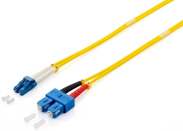 Udstyr 254331 Fiberoptisk kabel 1 m OS2 LC SC Gul