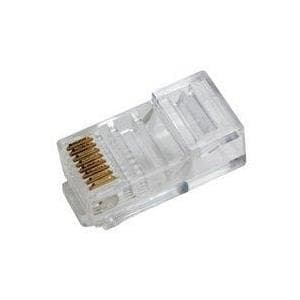 LogiLink RJ45 stik til båndkabel, uskærmet Modulært stik 8P8C til båndkabel, guldbelagte kontakter (MP0020)