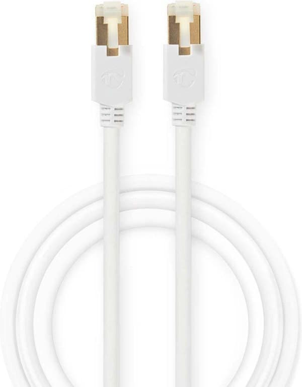 Nedis CAT6 kabel | RJ45 Mand | RJ45 Mand | S/FTP | 0,50 m | runde | LSZH / PVC | Hvid | vindueskasse