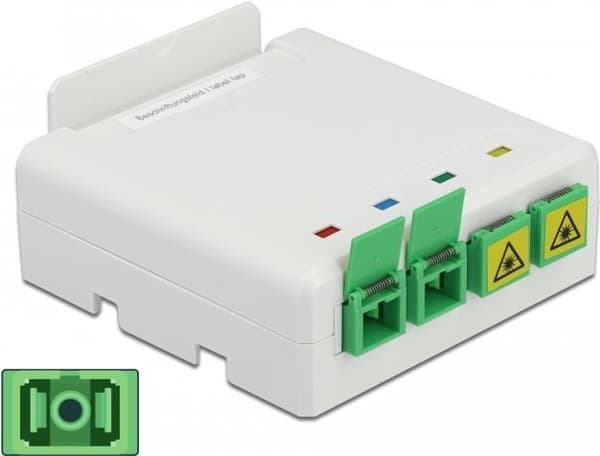 Delock FO kopplingsdosa för DIN-skena 4 x SC simplex eller LC duplex (85921)