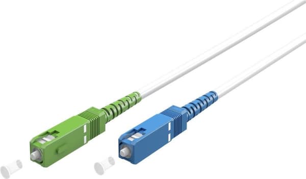 Goobay fiberoptisk kabel (FTTH), single mode (OS2) hvid, hvid (simplex), 2 m (59619)