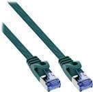 InLine - Patch-kabel - RJ-45 (M) til RJ-45 (M) - 1,0 m - U/FTP, PiMF - CAT 6a - støbt, fladt - grøn (71807G)