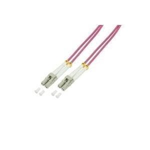 LogiLink - Patchkabel - LC Multi-Mode (M) til LC Multi-Mode (M) - 0,5 m - fiberoptisk - 50/125 mikron - OM4 - halogenfri - violet lyng