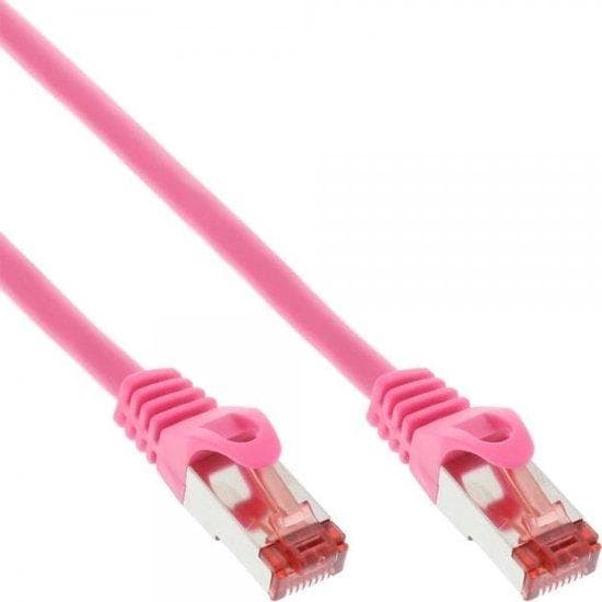 INLINE - välikaapeli - RJ-45 (M) - RJ-45 (M) - 10,0 m - S-STP/PIMF - (luokka 6) - pinkki (76400M)
