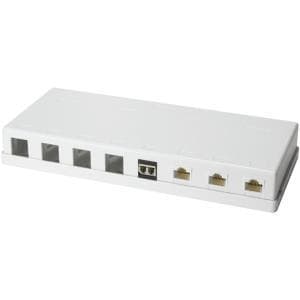 LOGILINK- Keystone Surface Mount Box 8 port UTP, hvid, blank (NK4035)