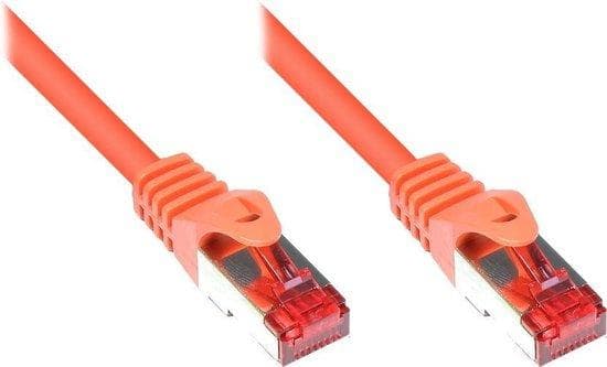 RNS® patchkabel med låsskydd, kat. 6, S/FTP, PiMF, PVC, 250MHz, 0,25m, orange, Bra anslutningar (8060-003O)