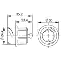 Miniatyrbillede 2 af 3: Telegaertner H80030A0000 STX V1 støvhætte til stikvariant 1 H80030A0000 sort 1 stk.