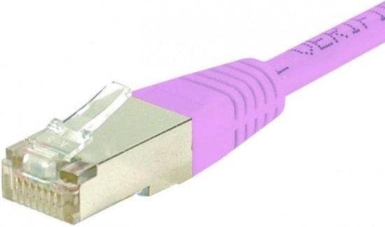 Patchkabel S/FTP, PiMF, CAT.6, pink, 1,0 m patchkabel med særlig smal knækbeskyttelse (854480)