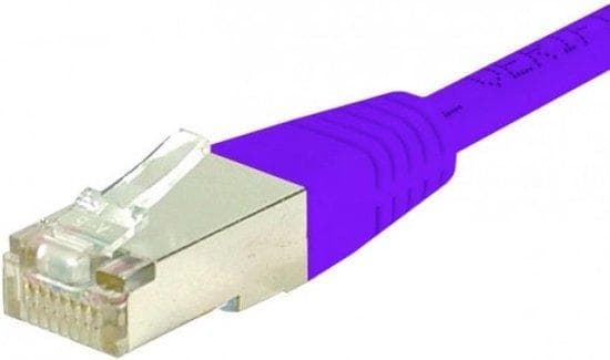Patchkabel S/FTP, PiMF, CAT.6, violet, 1,0 m patchkabel med særlig smal knækbeskyttelse (854454)
