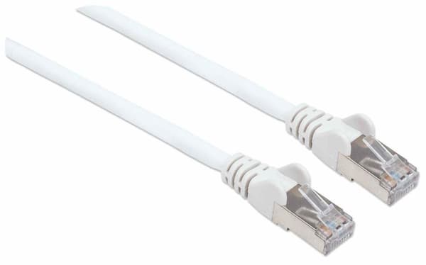Intellinet 741392 nätverkskabel med Raw Cat7 S/FTP Cat6a-kontakt 100 % koppar LS0H 3m Vit