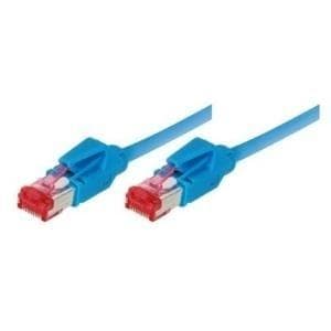 Patchkabel S/FTP, PiMF, Cat 6, blå, 1,0 m, halogenfri, med Draka-kabel og Hirose-stik TM21 (tidligere betegnelse S/STP) (71801B)