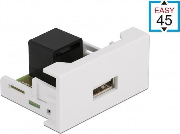 Delock - Easy 45 - snap-in modul - USB - 1 - hvid, RAL 9003 (81344)