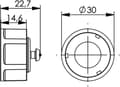 Miniatyrbillede 4 af 6: Telegärtner H80030A0004 STX V1 støvhætte til flanger variant 1 Sort 1 stk.