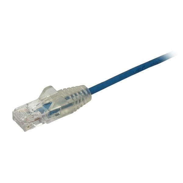 StarTech 2,5 m Cat6-kabel - Slank Cat6 Patch-ledning - Blå - Snagless RJ45-stik - Gigabit Ethernet-kabel - 28 AWG - Patch-ledning - RJ-45(M) til RJ-45