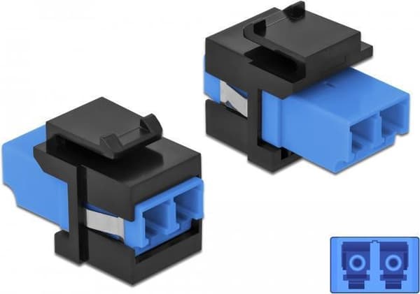 Delock - Modulaarinen tulo - LC x 2 - Musta, sininen (86718)