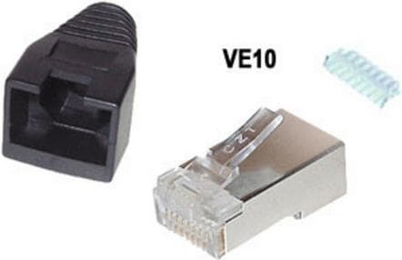 shiverpeaks BS72057-S-10 RJ-45 ledningsstik sort - metallisk (BS72057-S-10)
