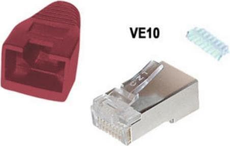 shiverpeaks BS72057-R-10 trådkontakt RJ-45 Metallic - Röd (BS72057-R-10)