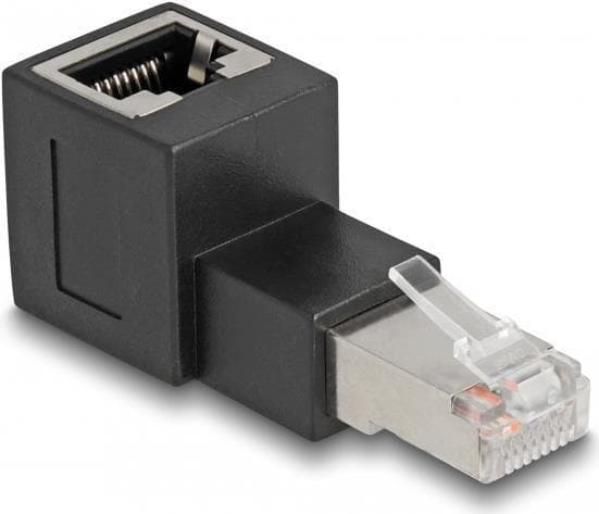 DeLOCK RJ45 Plug zu RJ45 Buchse Adapter Cat.6A 90° nach oben (87861)
